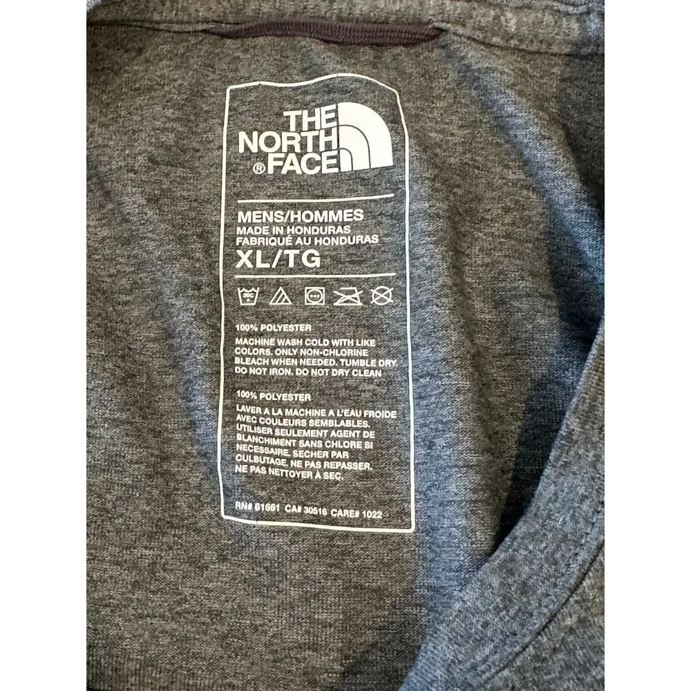 The North Face Men's XL Short Sleeve T-Shirt Gray Athletic Workout Logo Tee